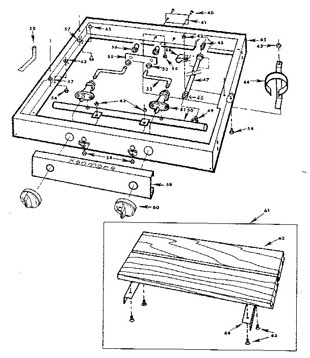 Kenmore 2582397630 support section diagram