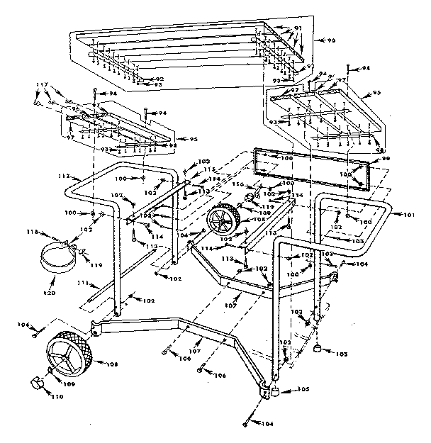 Kenmore 2582397630 cart diagram