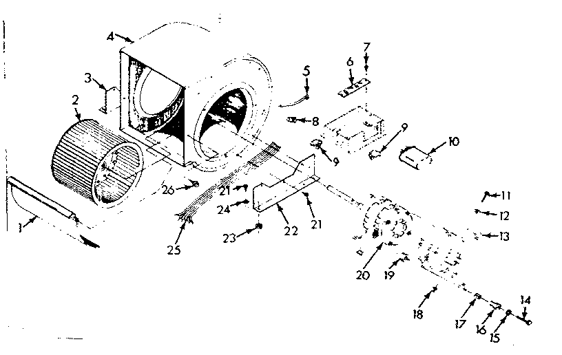 Kenmore 867767760 blower assembly diagram