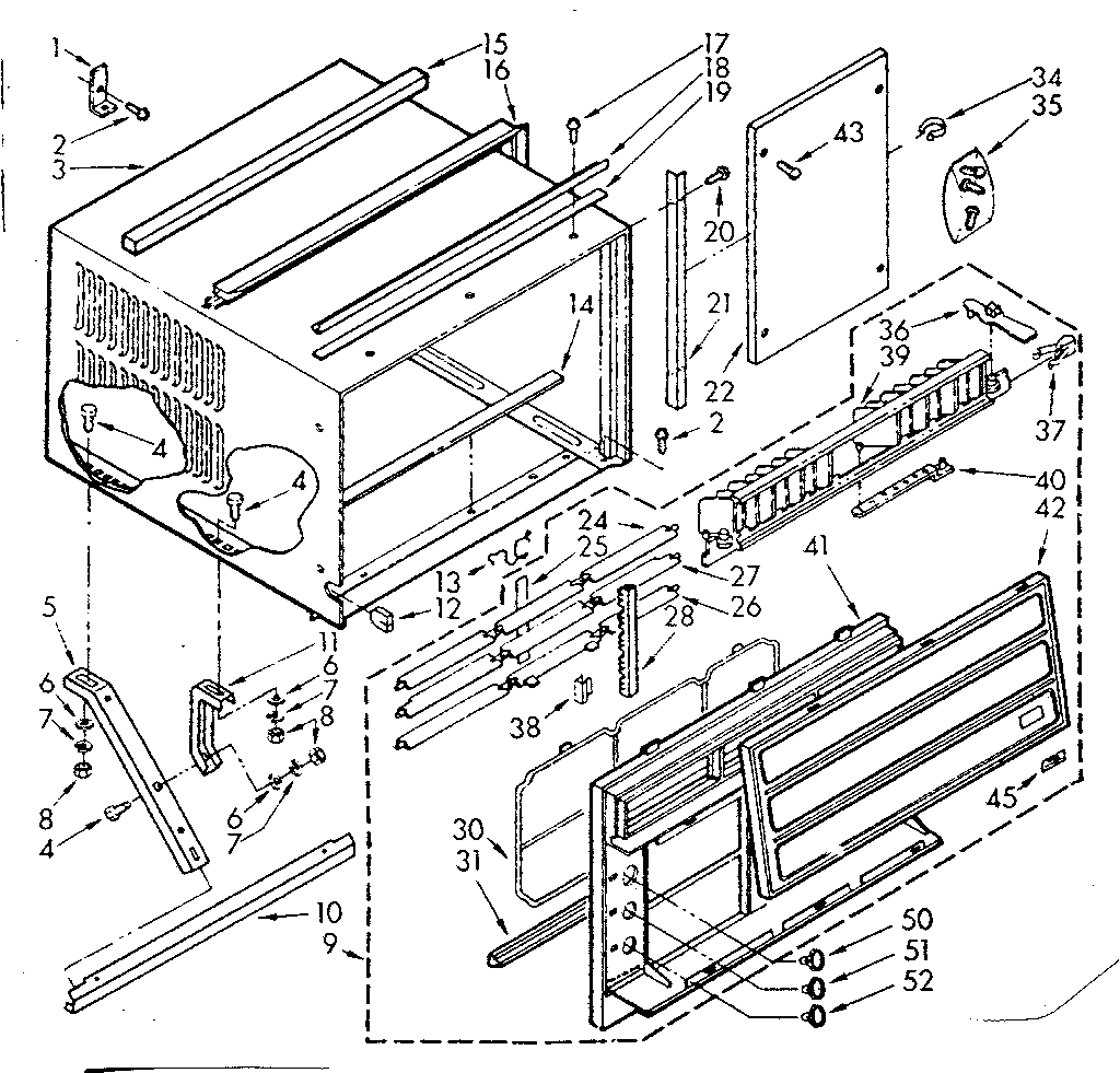 Kenmore 10673830 cabinet parts diagram