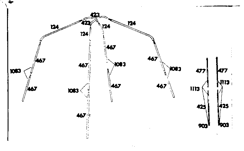 Sears 308780410 frame assembly diagram