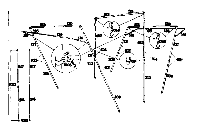 Sears 308780540 frame assembly diagram