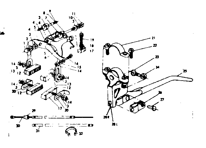 Sears 502459710 front & rear caliper hand brake diagram