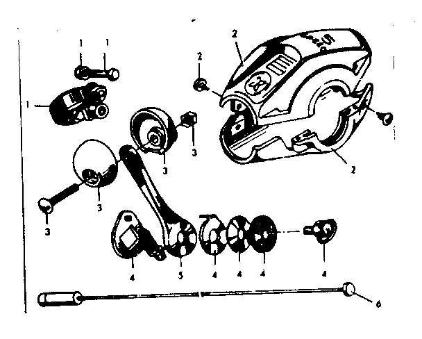 Sears 502459722 front shifter parts with knob and housing diagram