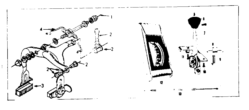 Sears 502477270 caliper drag brake & console control replacement parts diagram