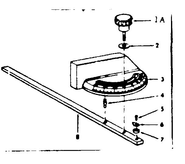 Craftsman 11324210 miter gauge assembly diagram