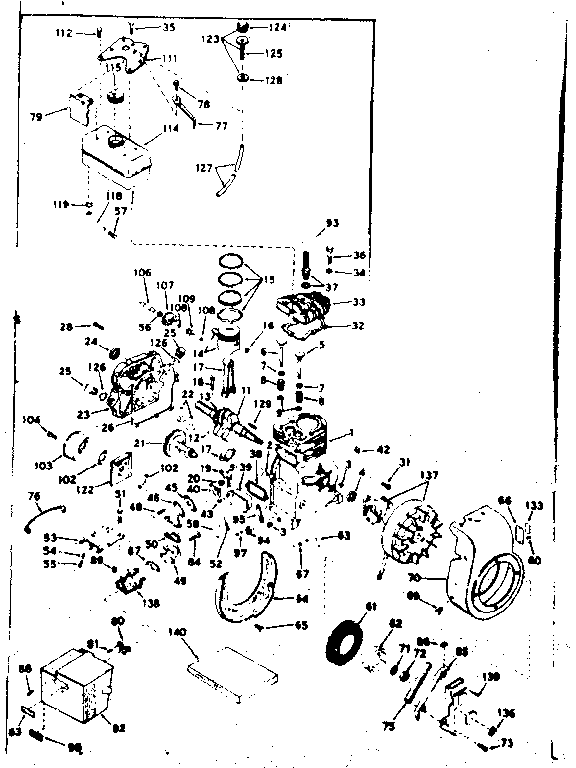 Craftsman 13181929 basic engine diagram