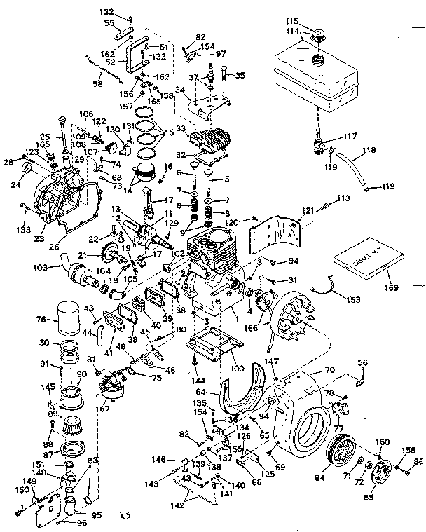 Craftsman 91725440 basic engine diagram