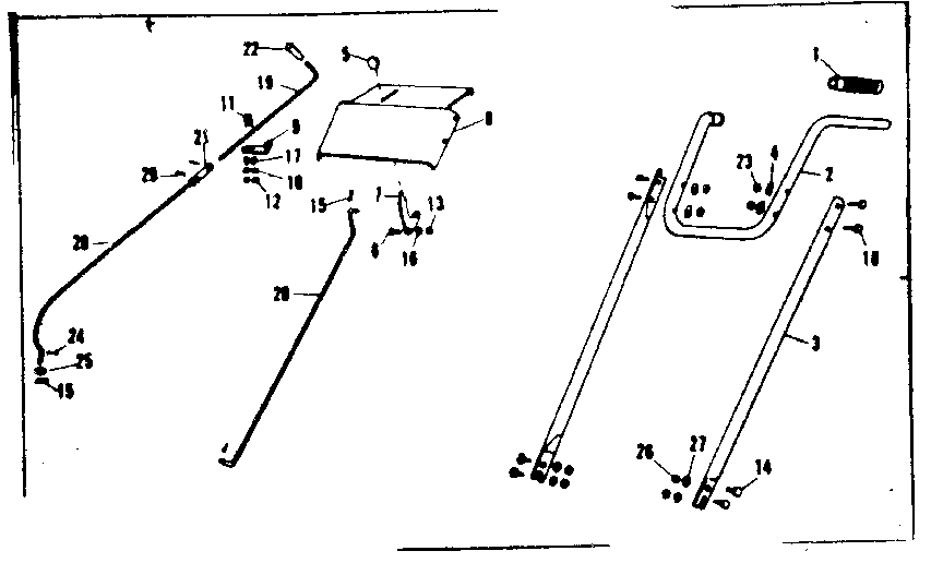 Craftsman 53682134 handle assembly diagram
