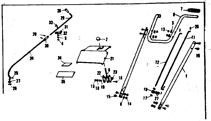Craftsman 53682552 handle assembly diagram