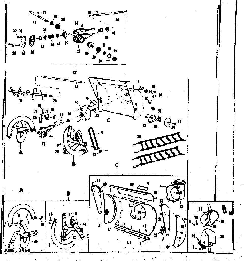 Craftsman 53682562 auger housing assembly diagram