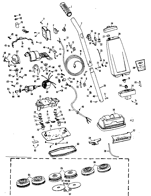 Kenmore 10081400 floor polisher diagram