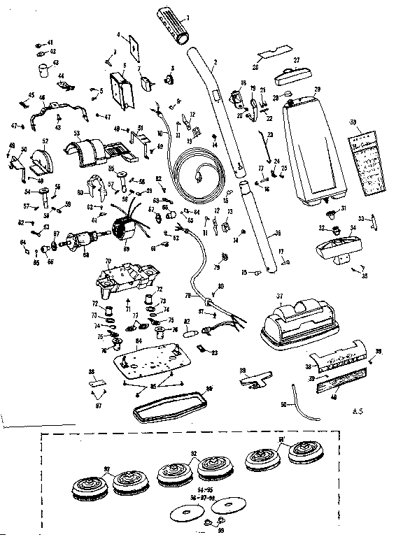 Kenmore 10081600 floor polisher diagram