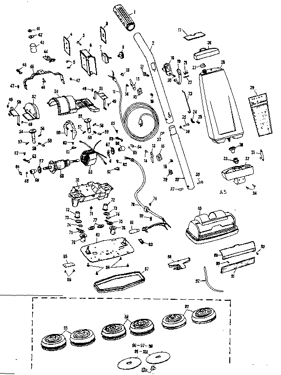 Kenmore 10081800 floor polisher diagram