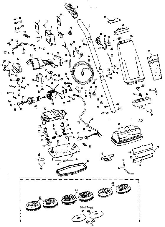 Kenmore 10081810 floor polisher diagram