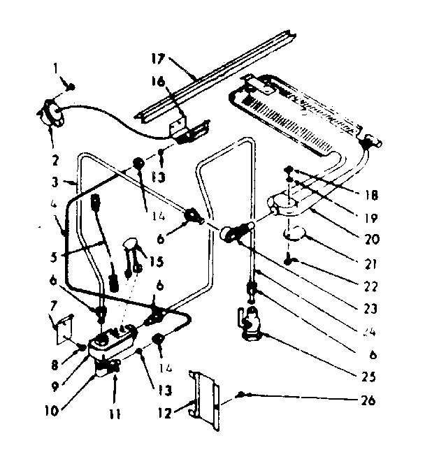 Kenmore 1033266733 burner section diagram