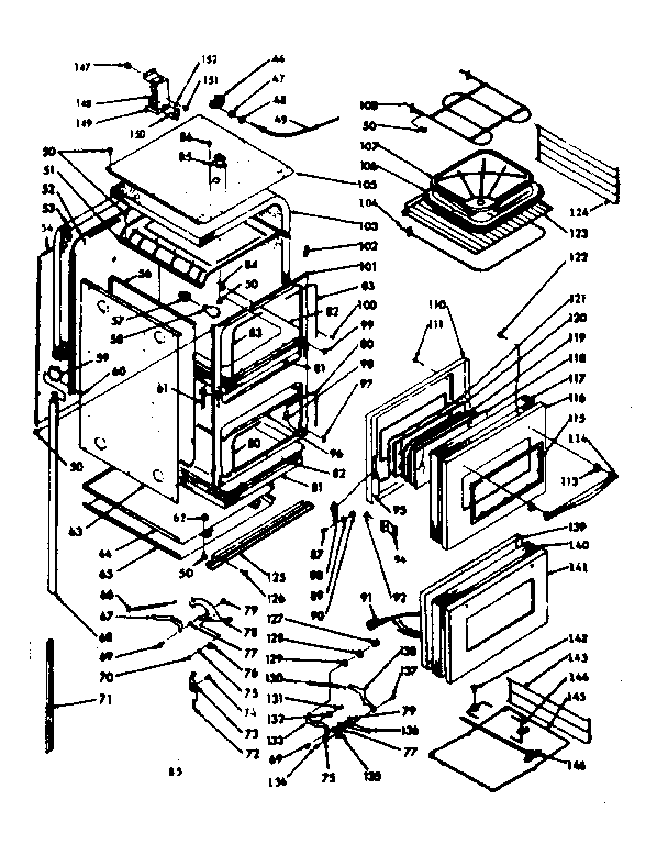 Kenmore 1034266763 body section diagram
