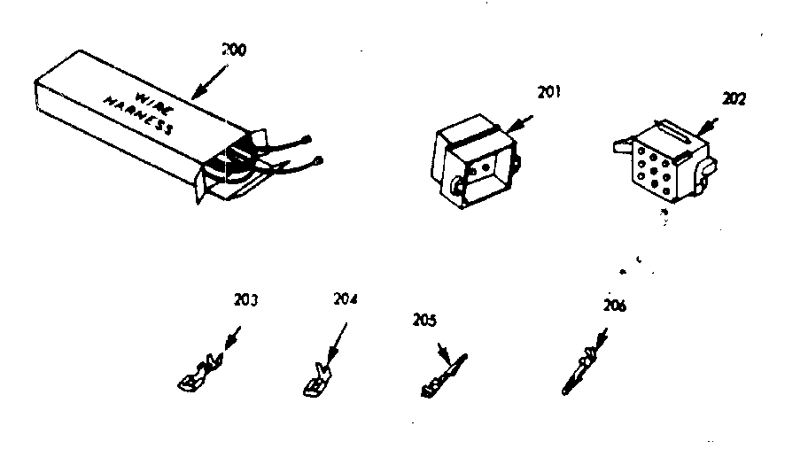 Kenmore 1034266763 wire harnesses & components diagram