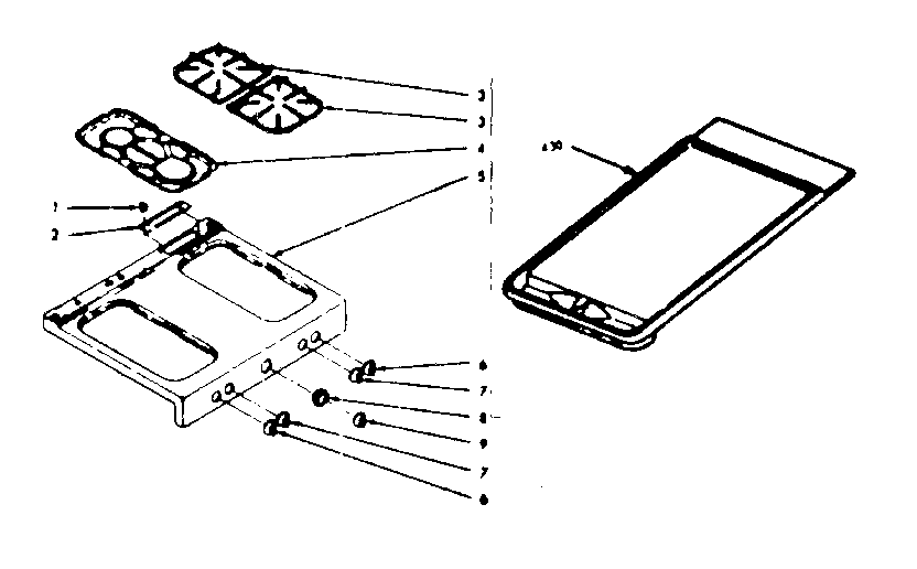 Kenmore 1037346861 main top section diagram