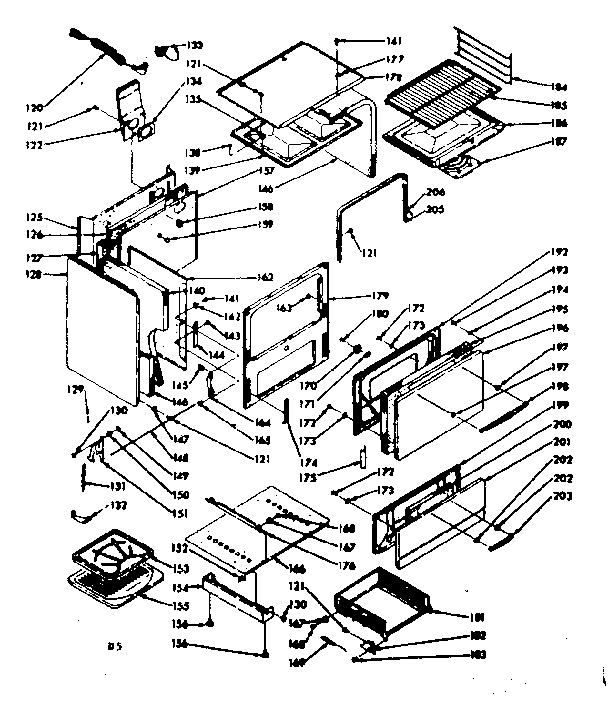 Kenmore 1037346861 body section diagram