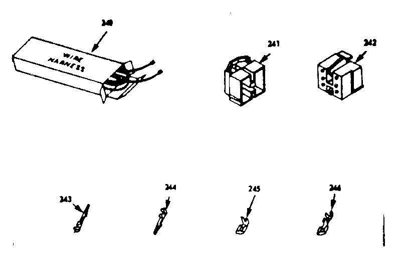 Kenmore 1037406800 wire harnesses & components diagram