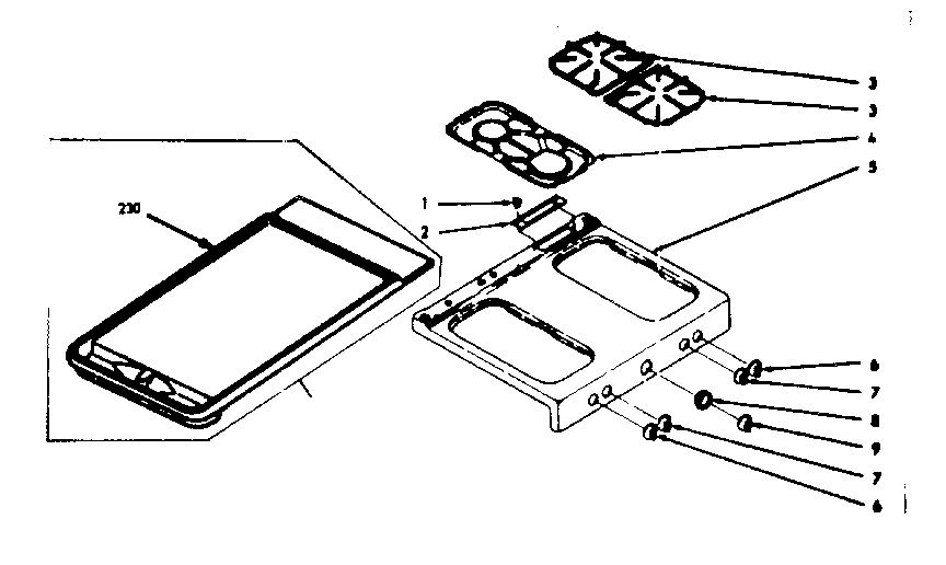 Kenmore 1037406801 main top section diagram