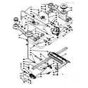 Kenmore 1037406841 burner section diagram