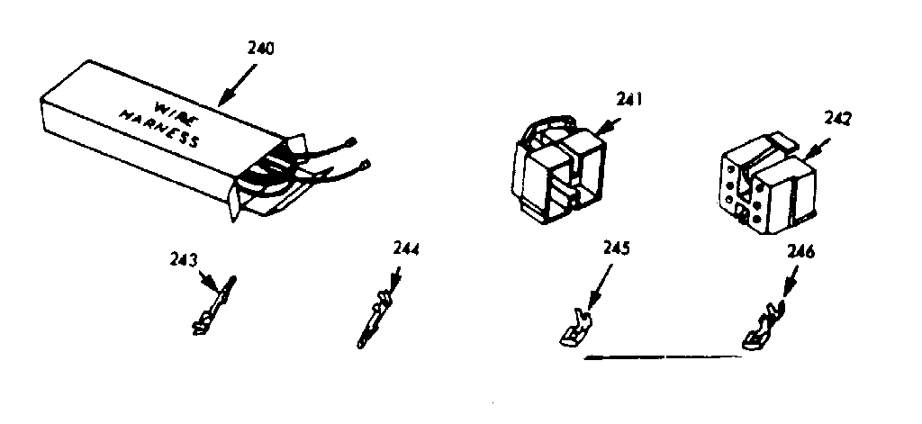 Kenmore 1037406801 wire harnesses & components diagram