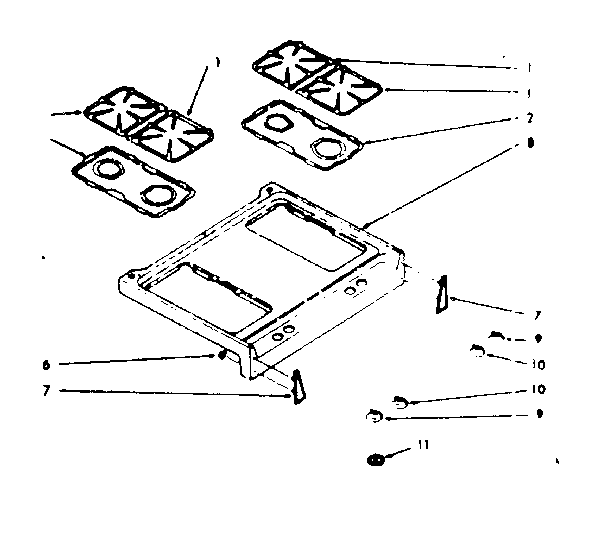 Kenmore 1037416800 maintop section diagram