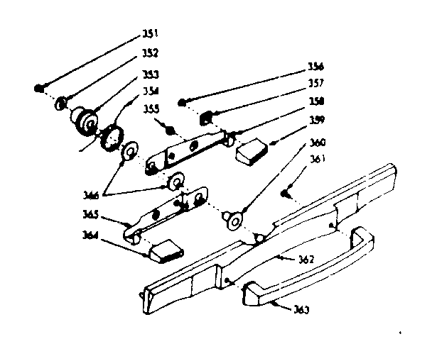 Kenmore 1037416800 door handle, comp. diagram