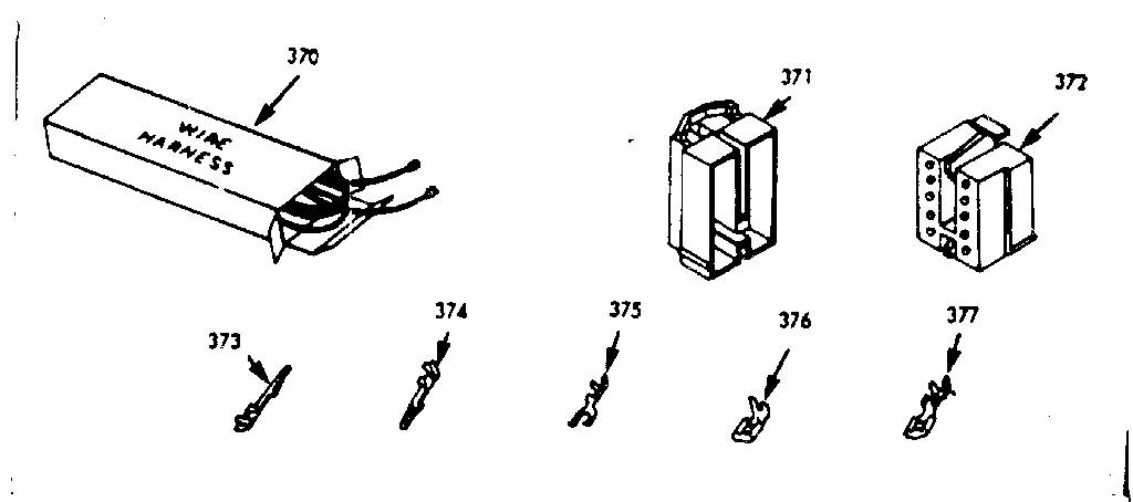 Kenmore 1037416800 wire harnesses & components diagram