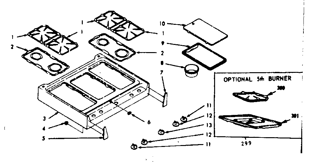 Kenmore 1037426800 main top section diagram