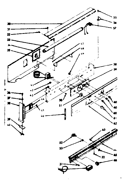 Kenmore 1037426800 backguard section diagram