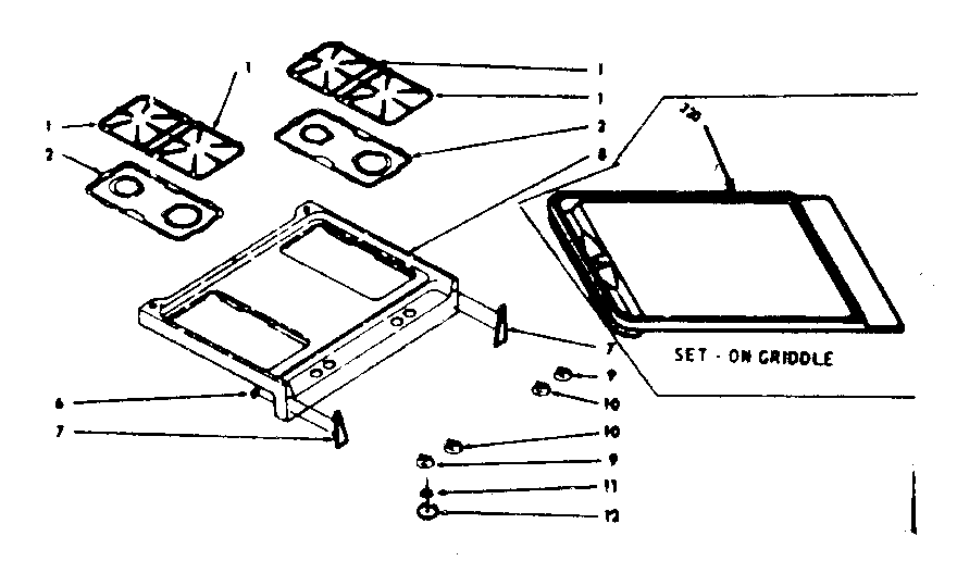 Kenmore 1037476861 main top section diagram