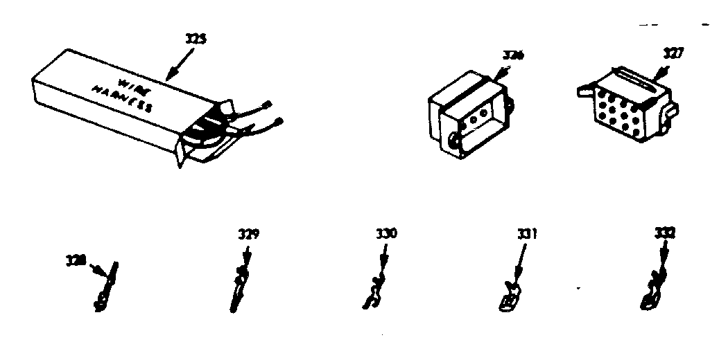 Kenmore 1037476861 wire harnesses & components diagram