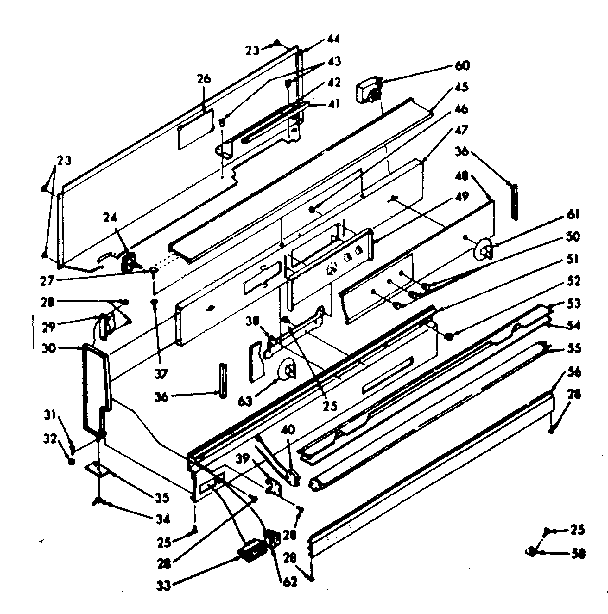 Kenmore 1037486840 backguard section diagram