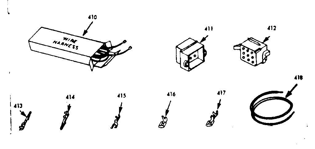 Kenmore 1037486840 wire harness, fixture wire lead & components diagram