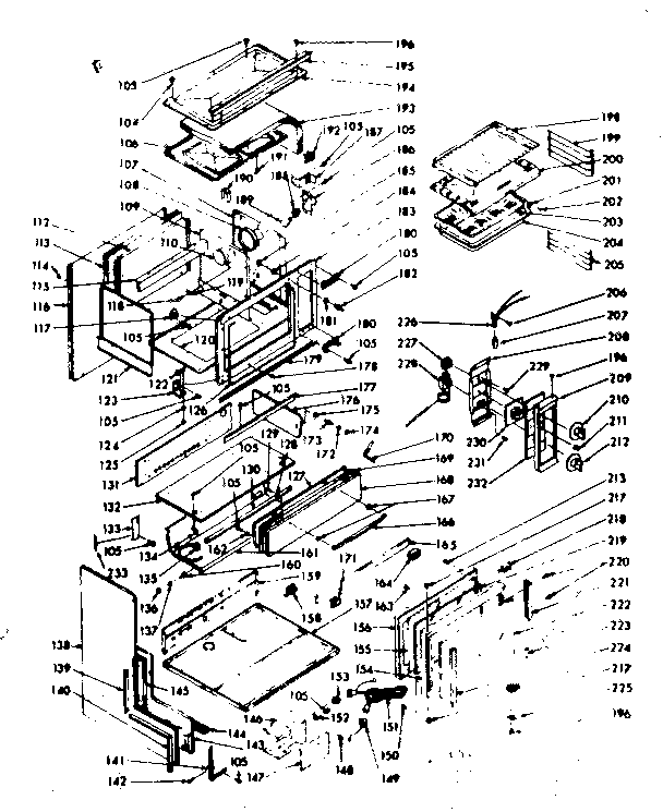 Kenmore 1037746800 body section diagram