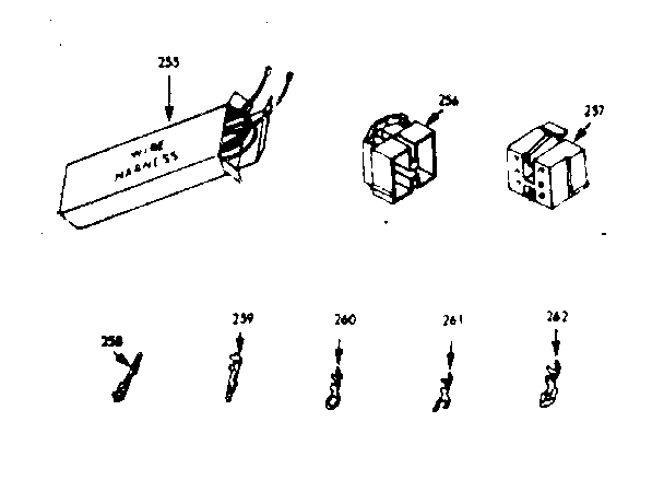 Kenmore 1037746800 wire harnesses & components diagram