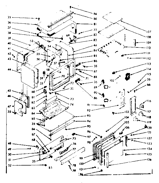 Kenmore 1037826840 upper body section diagram