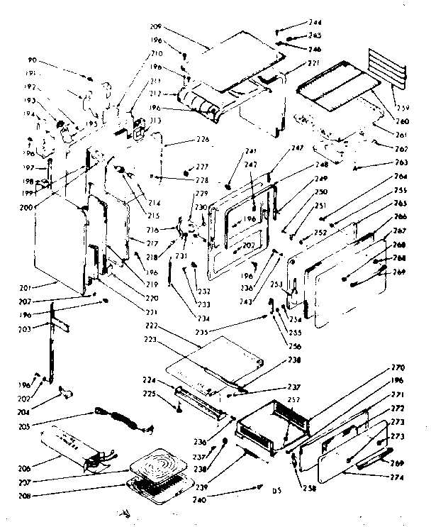Kenmore 1037826840 lower body section diagram