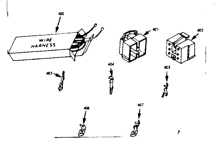Kenmore 1037826840 wire harnesses and components diagram