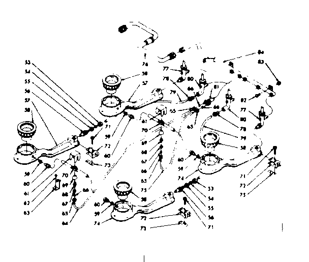 Kenmore 1037846840 top burner section diagram