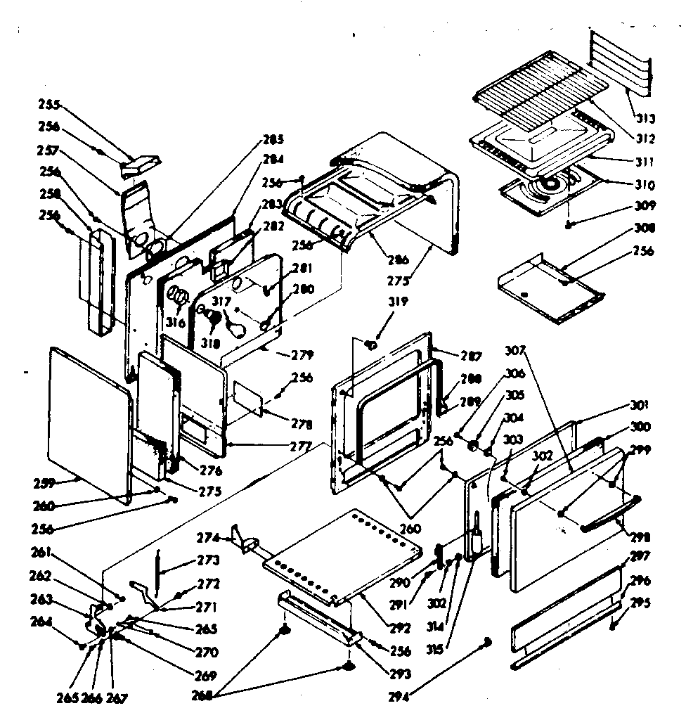 Kenmore 1037846840 lower body section diagram