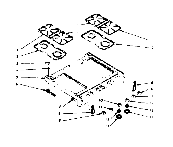 Kenmore 1037866800 main top section diagram