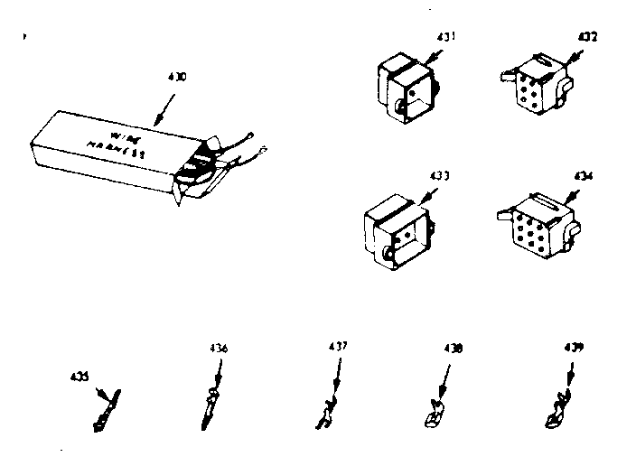 Kenmore 1037866800 wire harnesses & components diagram