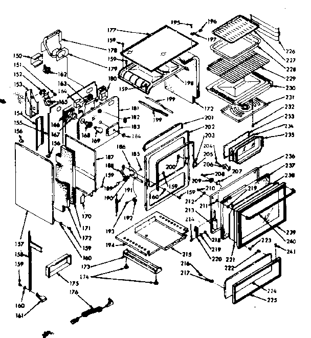 Kenmore 1037866800 lower body section diagram