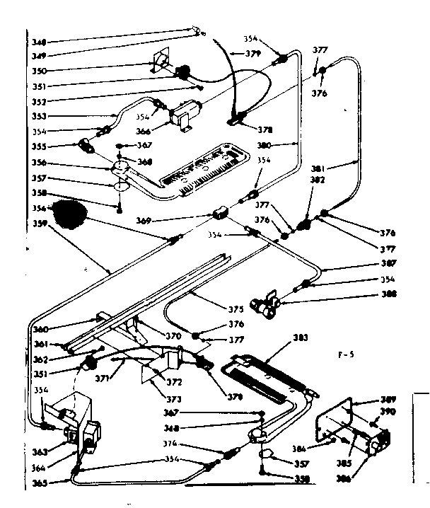 Kenmore 1037866800 upper & lowet oven burner section diagram