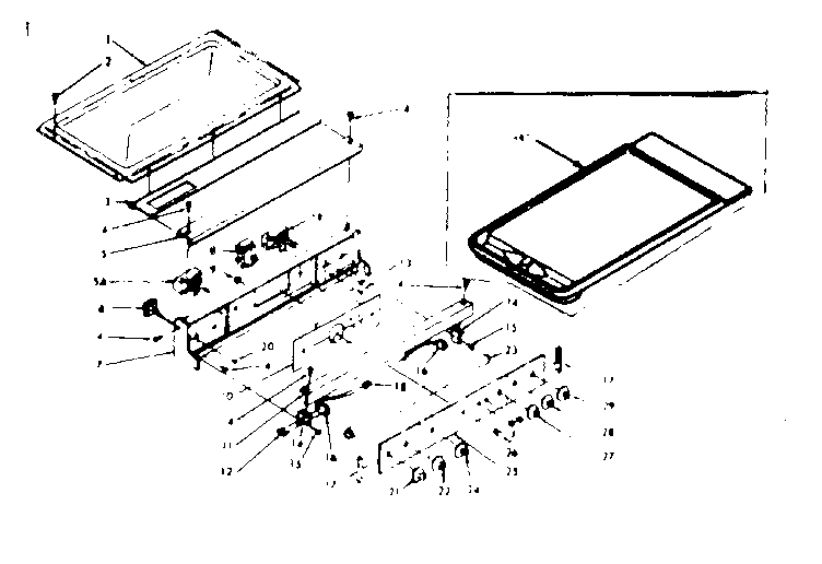 Kenmore 1037886960 control section diagram