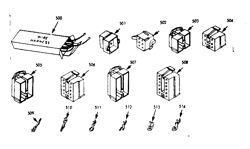 Kenmore 1037886960 wire harnesses & components diagram